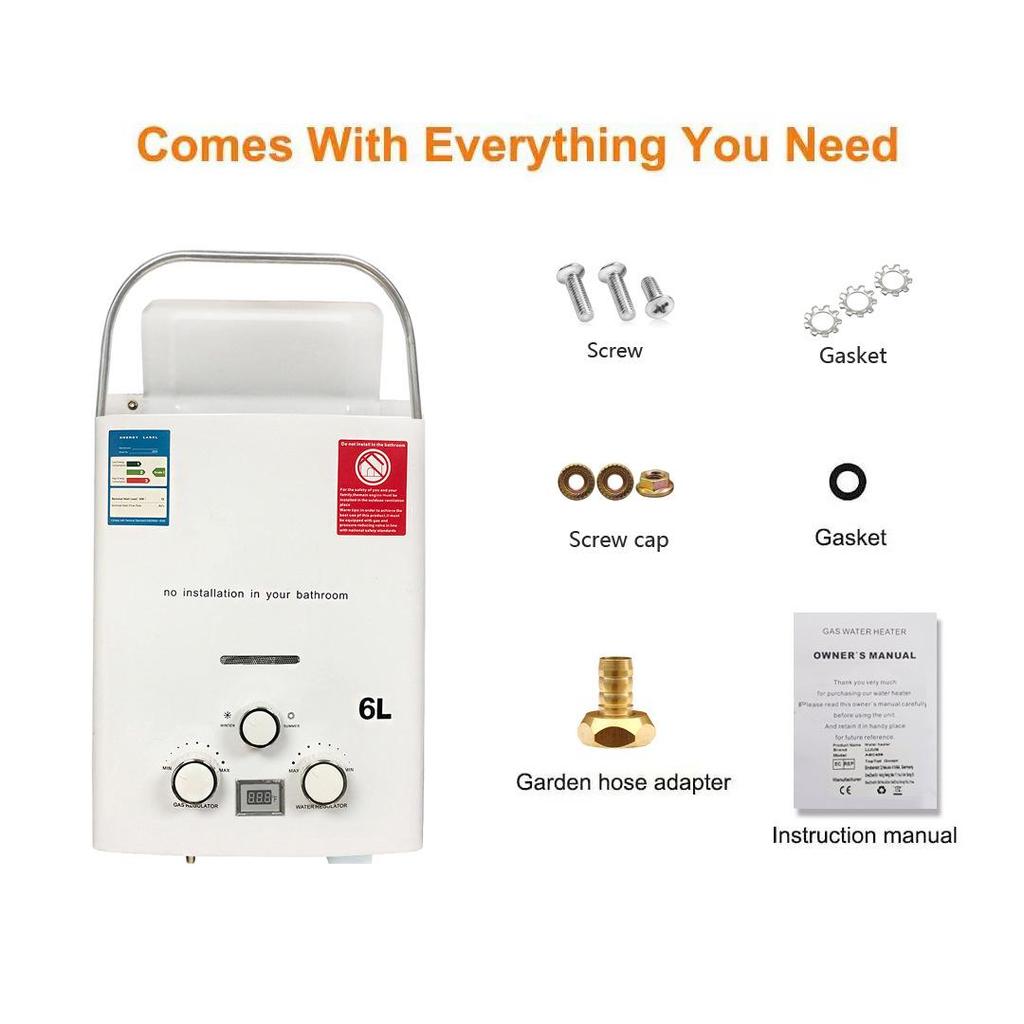 Портативный ручной газовый водонагреватель для кемпинга и автодомов