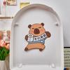 Дезодорирующие наклейки на туалетный коврик Capybara Дезодорирующие наклейки на туалетный коврик Capybara с мультяшным рисунком Самоклеящиеся дезодорирующие наклейки