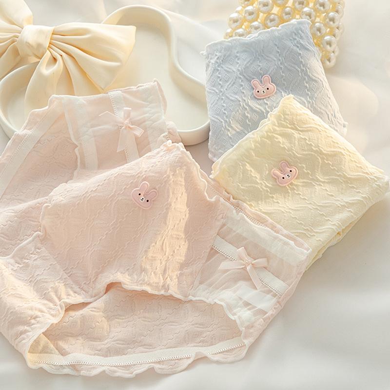 5A Full Pants Antibacterial Cotton Underwear Women's Pure Cotton Breathable Waist Waist Hip Briefs Cute Student Triangle Panties