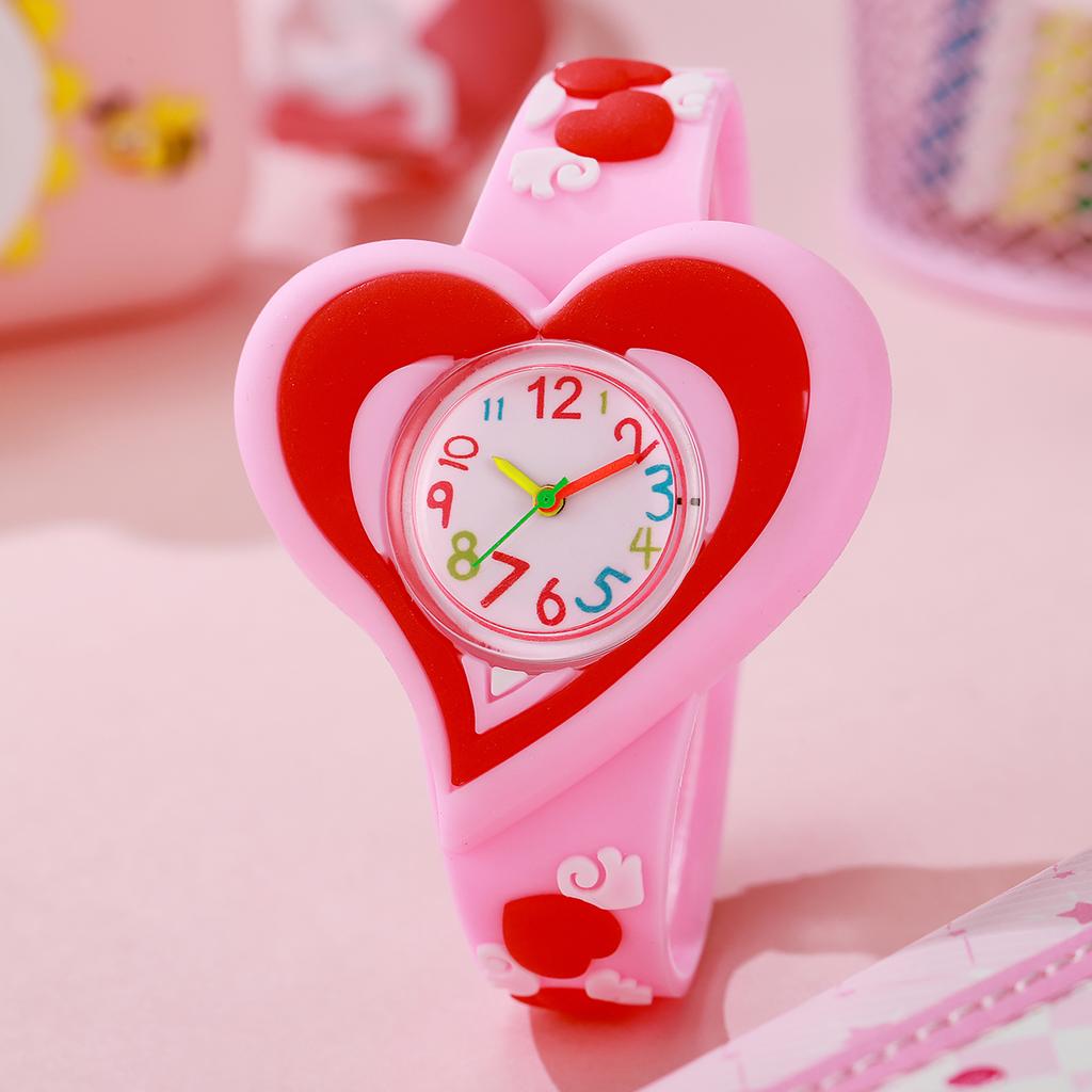 Cute and Sweet Colorful Cartoon Watch Pink Silicone Tape Quartz Cartoon Anime Female Student Watch