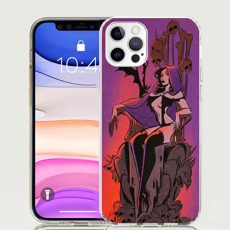 Сексуальный Хэллоуин Красивые Девушки Чехол для Телефона для Apple iPhone 17 Air 16 15 Plus 14 + 13 Mini 12 11 Pro Max 7 8 SE 16Max Мягкий Чехол Cov