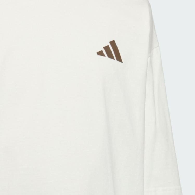 adidas Маленький логотип с длинным рукавом, однотонный, универсальный, удобный, имитация двух частей, пуловер, футболка с длинным рукавом, мужские топы Han-Jade-White JM3409