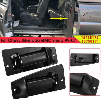 Комплект задних наружных дверных ручек для автомобилей Chevy Silverado и GMC Sierra Extended Cab 1999-2007 годов выпуска.