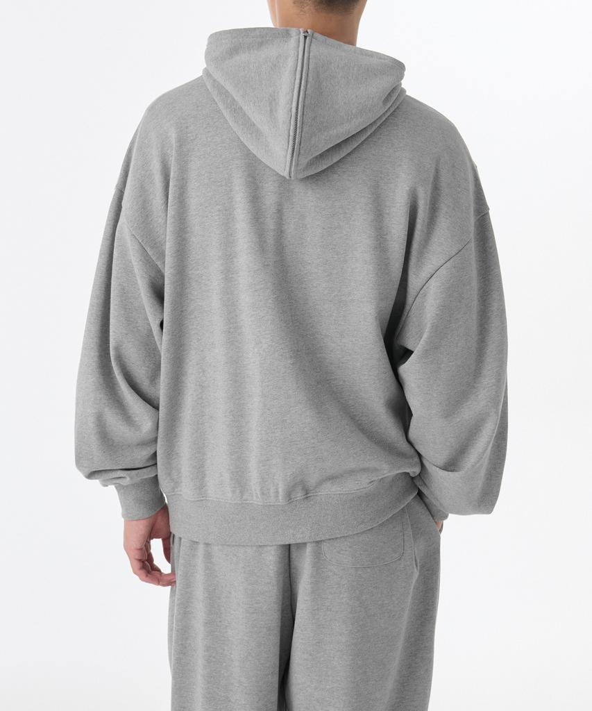 Musinsa Standard Extra Oversized Open Hooded Sweat Zip-Up [Medium Grey]
