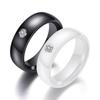 Black and White Ceramic Diamond Ring - Fashion Trend for Couples