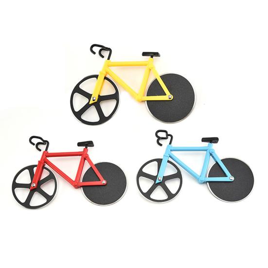 Novelty Bicycle Dual-Wheel Slicer Shape Pizza Cutter Decor Kitchen Home Tool