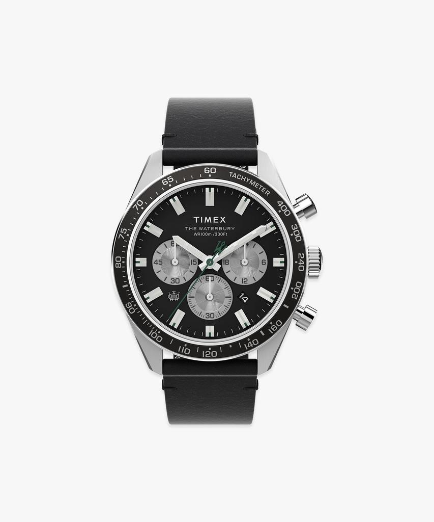 Taimaegseu Waterbury Chronograph Men'S Leather Watch 41Mm