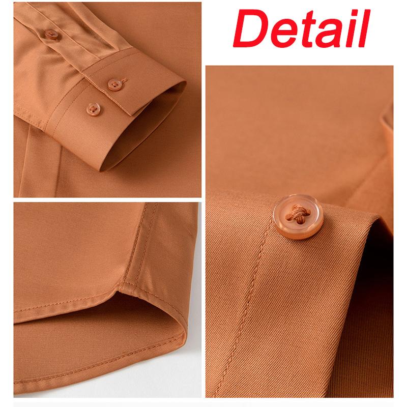 Свободные шелковые атласные рубашки мужские брендовые мужские классические рубашки с длинным рукавом высокого качества деловая нижняя рубашка