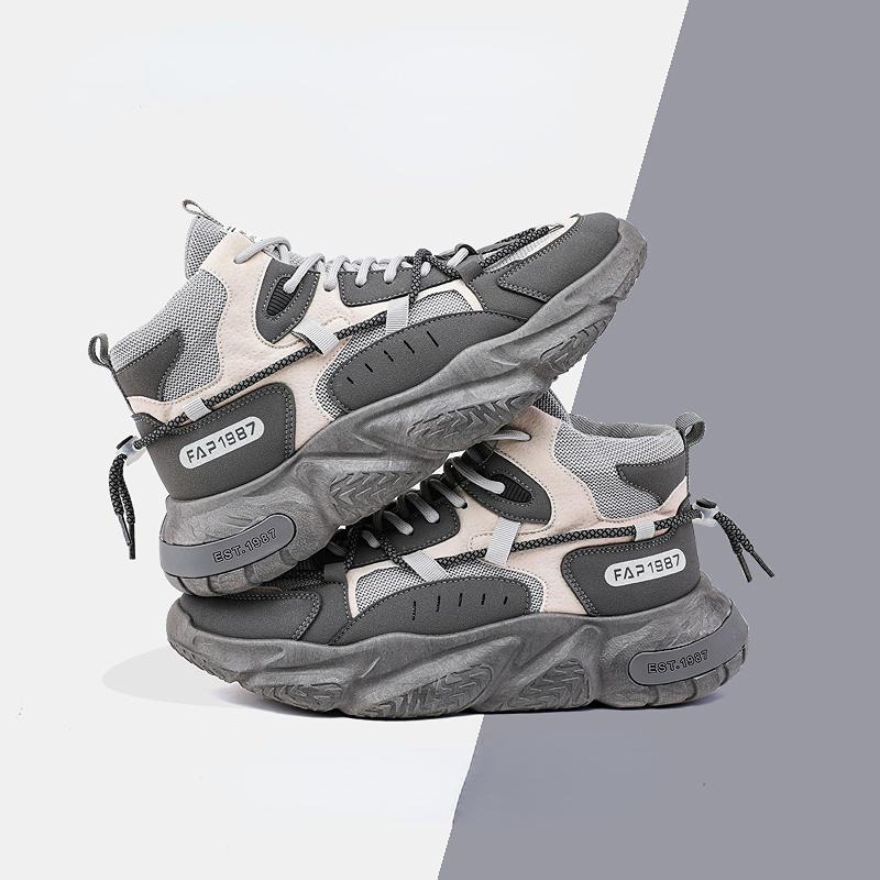 High Top Sneakers for Men Winter New Korean Version Sport Shoes Male Casual All-match Dad Shoes Outdoor Non-slip Running Shoes