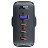 Acefast A40 100W GaN Fast Charger - 3x USB-C, 1x USB-A, UK Plug, Black