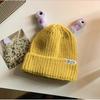 Милая смешная вязаная шапка-лягушка женская осенне-зимняя широкая повязка на голову теплая шапка 2023 новая шапка от холода студенческая