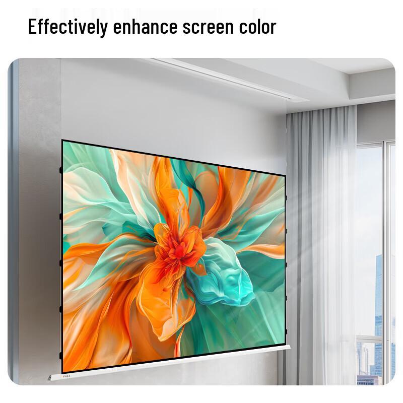 IN&VI 72-inch Recessed Electric Tab-Tensioned Projector Screen