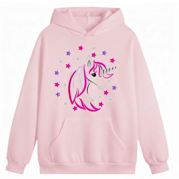 Jogging enfant Fille Licorne rose et navy - Rose
