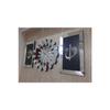 3-piece Wall Clock Roman Numeral 3d Piano Model Mirrored Plexi Silver Elif Vav