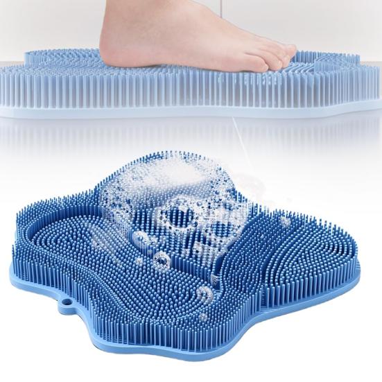 Силиконовая щетка для ванны с основанием на присосках, массажер для ног, скраббер, мягкая щетина, массажная щетка, универсальная щетка для спины