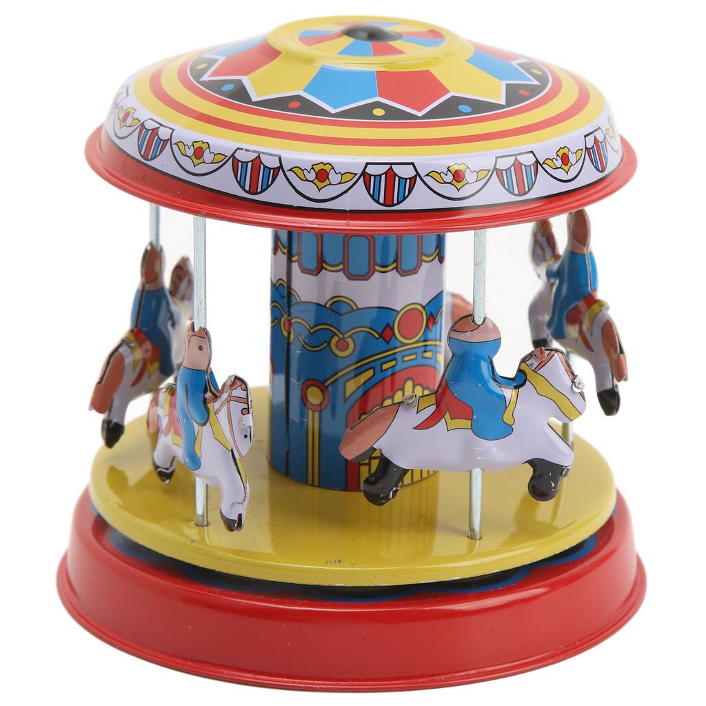 Carousel Horse Wind Up Toys Retro Handmade Interesting Rotating Carousel Horse Clockwork Toys for