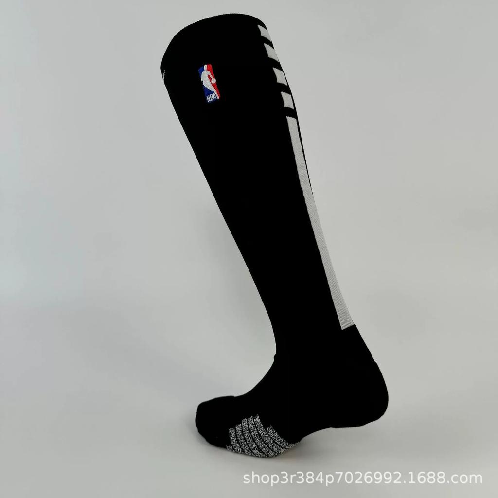 Носки для тренировок по американскому футболу NBA Long, мужские, высокие, утолщенные, с махровой подошвой, нескользящие, спортивные, баскетбольные, мужские