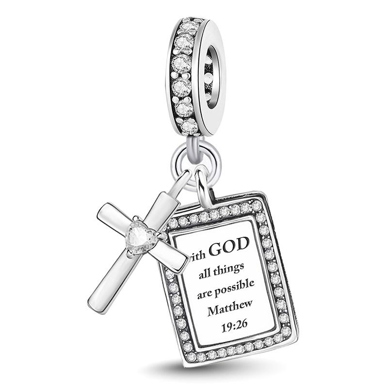 Медь Крест Ангел Глаз Дьявола Серия Шармы Бусины Подходят для Изготовления Браслетов-Браслетов Сделай Сам Подарок Высококачественной Ювелирии