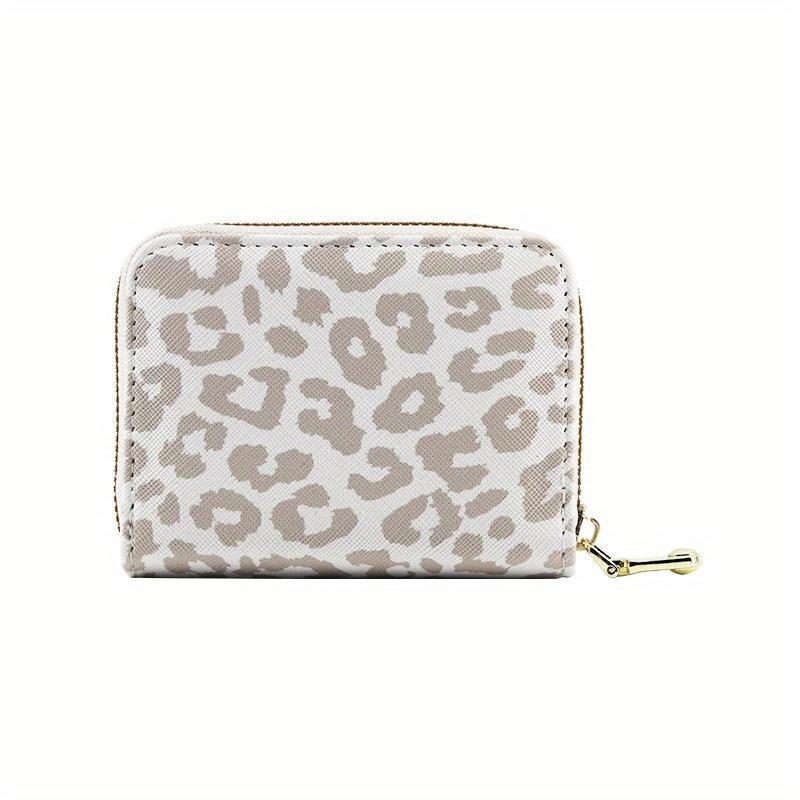 Stylish Leopard Print Wallet for Women - Compact, Lightweight, and Secure Zipper Closure with Large Capacity for Credit Cards, IDs, and Coins