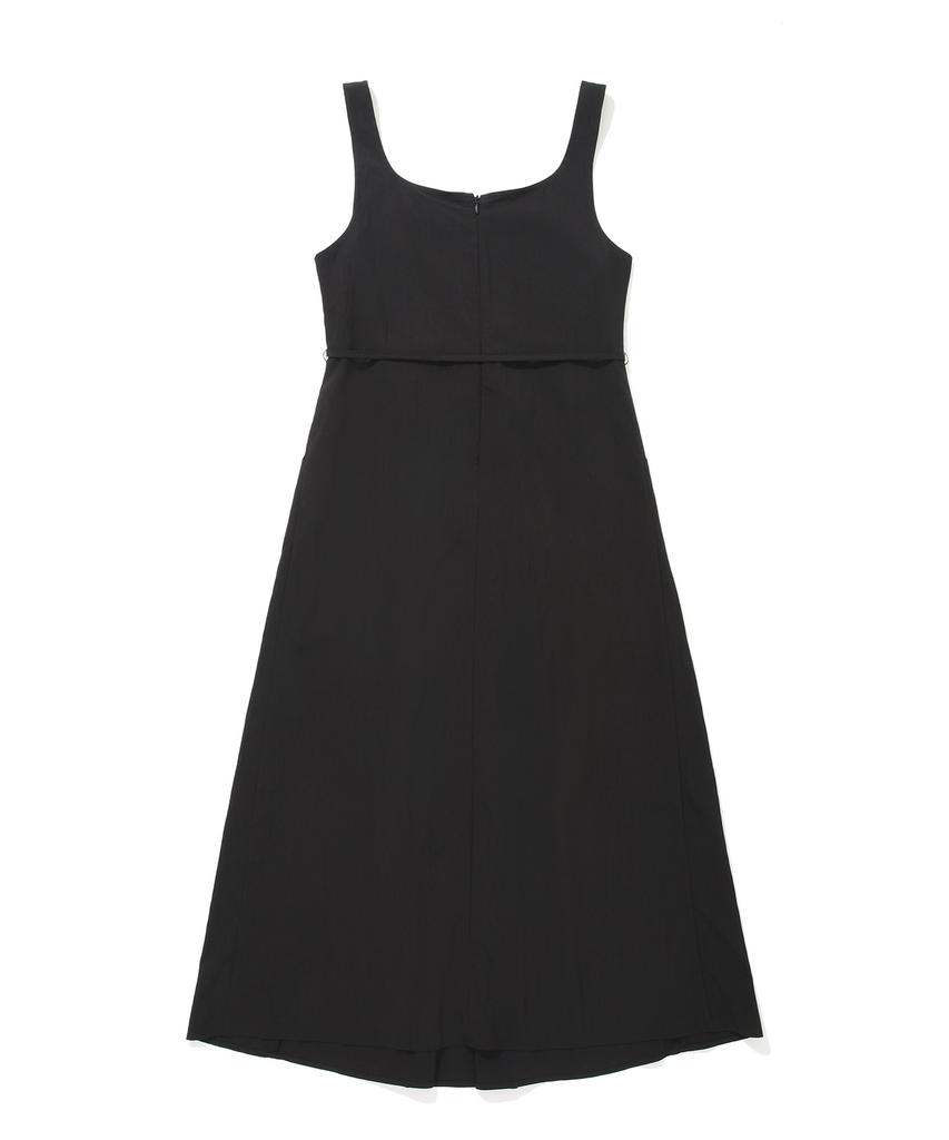 Covernat Woman Pleated Sleeveless Dress Black