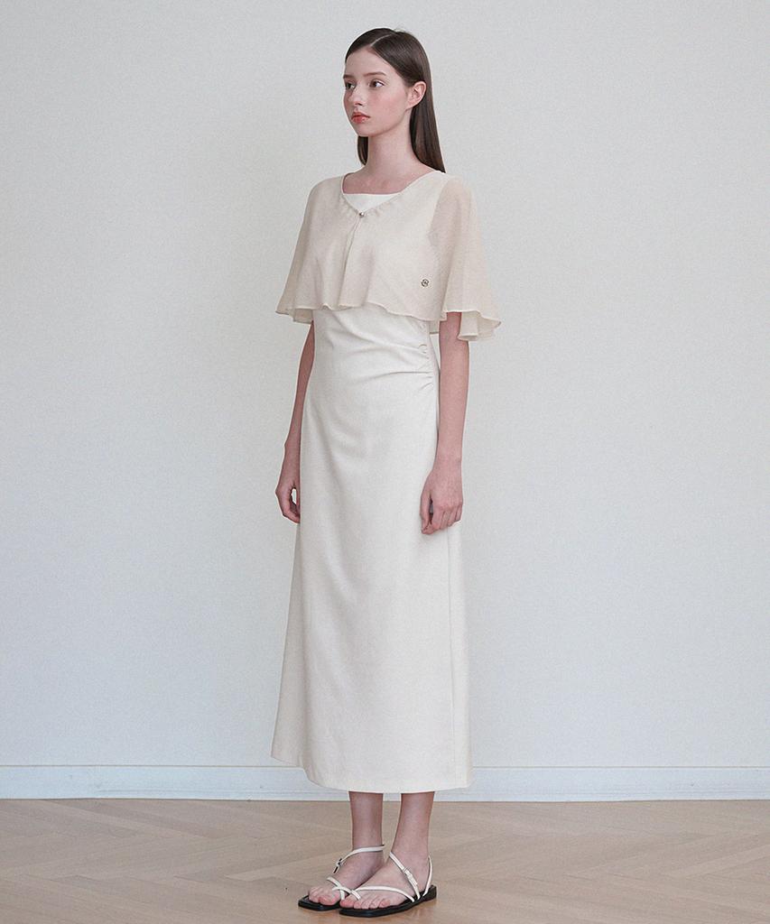 Micene Elodie Bustier Dress-Cape Set