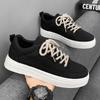 Fashion Youth Men's Student Board Shoes 2025 New Solid Comfortable Flats Casual Shoes Lace-up Round-toe Sneakers Tenis Masculino