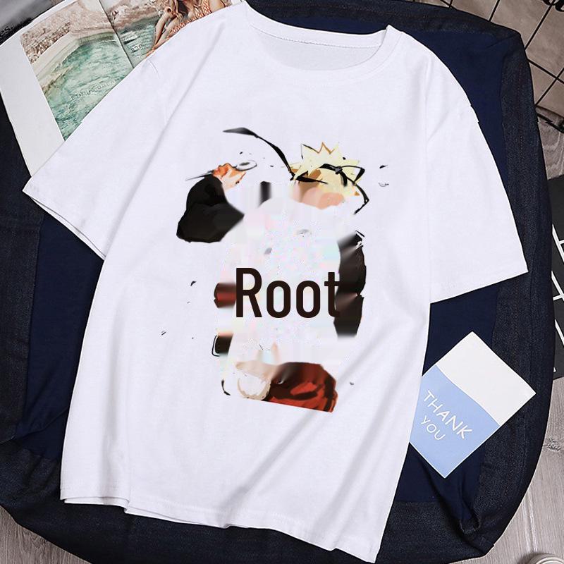 Футболка с короткими рукавами унисекс европейского размера в стиле аниме «Наруто»