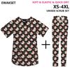 Cute Xmas Print Medical Scrub Set Festive Santa Snowflake V-Neck Nurse Workwear Suit Soft Breathable Surgical Uniform
