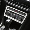 Для VW Volkswagen T-Cross Tcross 2018 - 2025 Наклейка на центральную консоль Рамка панели регуляторов кондиционера Накладка Аксессуары для интерьера