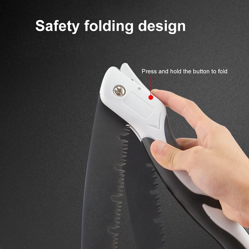 Складная пила, сверхмощная ручная пила с удлиненным лезвием для древесины, кемпинга, обрезная пила для сухой древесины с твердыми зубьями