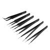 6Pcs ESD Tweezers Set Anti-static Eyelash Tweezers Electronic Repair Tools for iPhone PC Watch Camera Game Console
