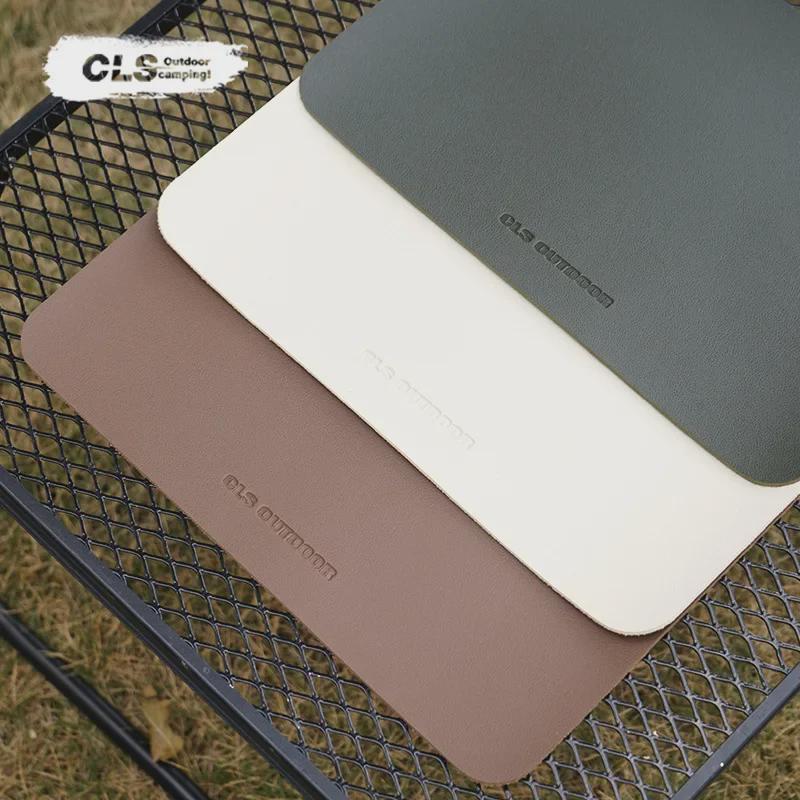 Коврик для стола из водонепроницаемой теплоизоляционной кожи CLS PU - скатерть для пикника и кемпинга с масляной защитой