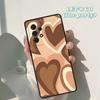 Latte Love Коричневое Сердце Эстетичный чехол для телефона Для Samsung Galaxy A42 A31 A40 A51 A71 A32 A80 A91 A52 A72 A20e A21S A50 A70 A11 A12