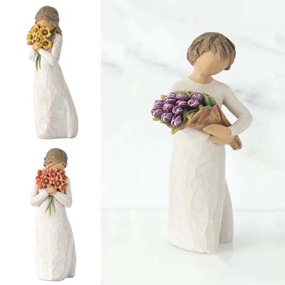 Главная Фигурка для девочек Минималистичные поделки из смолы Скульптура Декор Настольный рождественский подарок для друзей