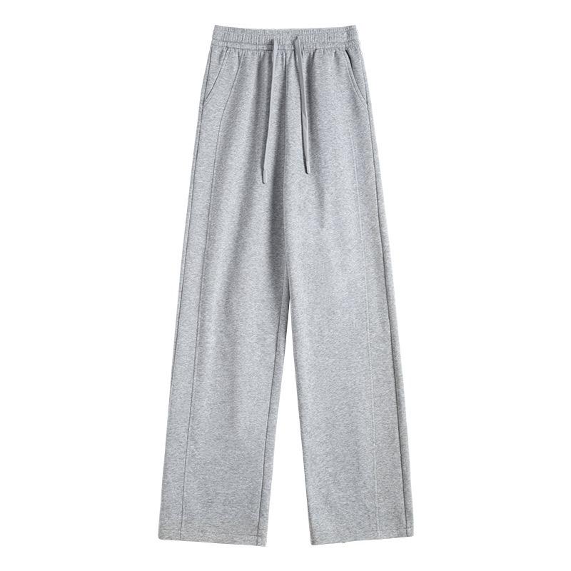 Casual Wide-leg Pants Children's Autumn New White Sweatpants Loose and Lazy High-waisted Wutong Straight Sweatpants