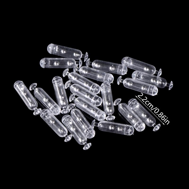 20 шт. Стеклянные погремушки для рыбалки, вставки-погремушки для трубок, аксессуары для приманок, погремушки из нержавеющей стали, рыболовные аксессуары