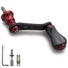 HEIGHTEN 42mm Reel Handle with Knob Shimano Daiwa Spinning Reel Universal Game Stream Gourd Series Knob Wine 20mm/21mm [Light Fishing] (20mm - Red)