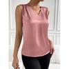 Summer Color Satin Suit Sleeveless Temperament Commuter Vest Base Top Camis & Tank Tops