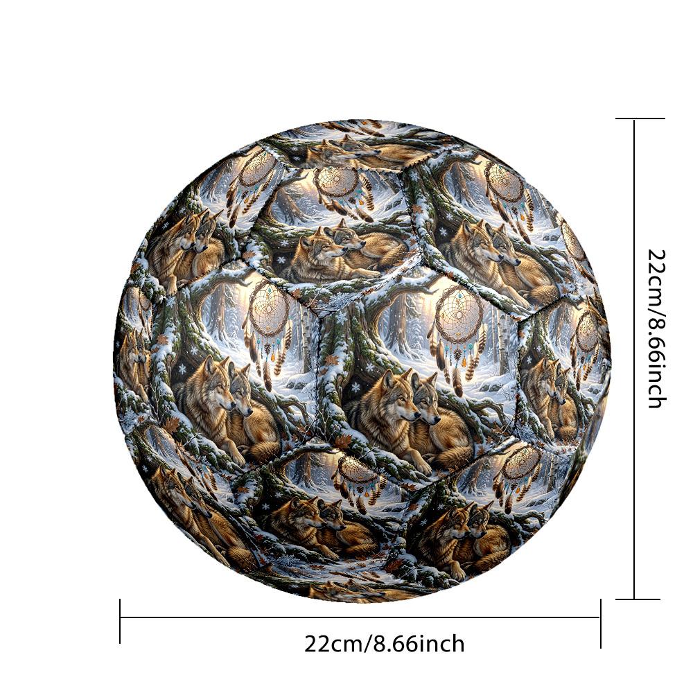 1pc Winter Wolf Dream Size 5 Soccer Ball Professional Lightweight Durable Match Training Football Indoor &Outdoor Sports BallTraining Ball y74