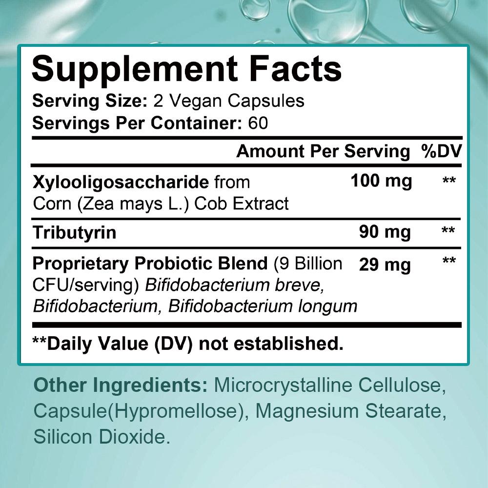 Probiotics Dietary Supplement, With Xylooligosaccharide, 120 Capsules Per Bottle