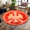Sliced Tomato Pattern Rug Design Print Round Rug, Living Room, Bedroom, Playroom Carpet, Non Slip Floor Mat, Gift