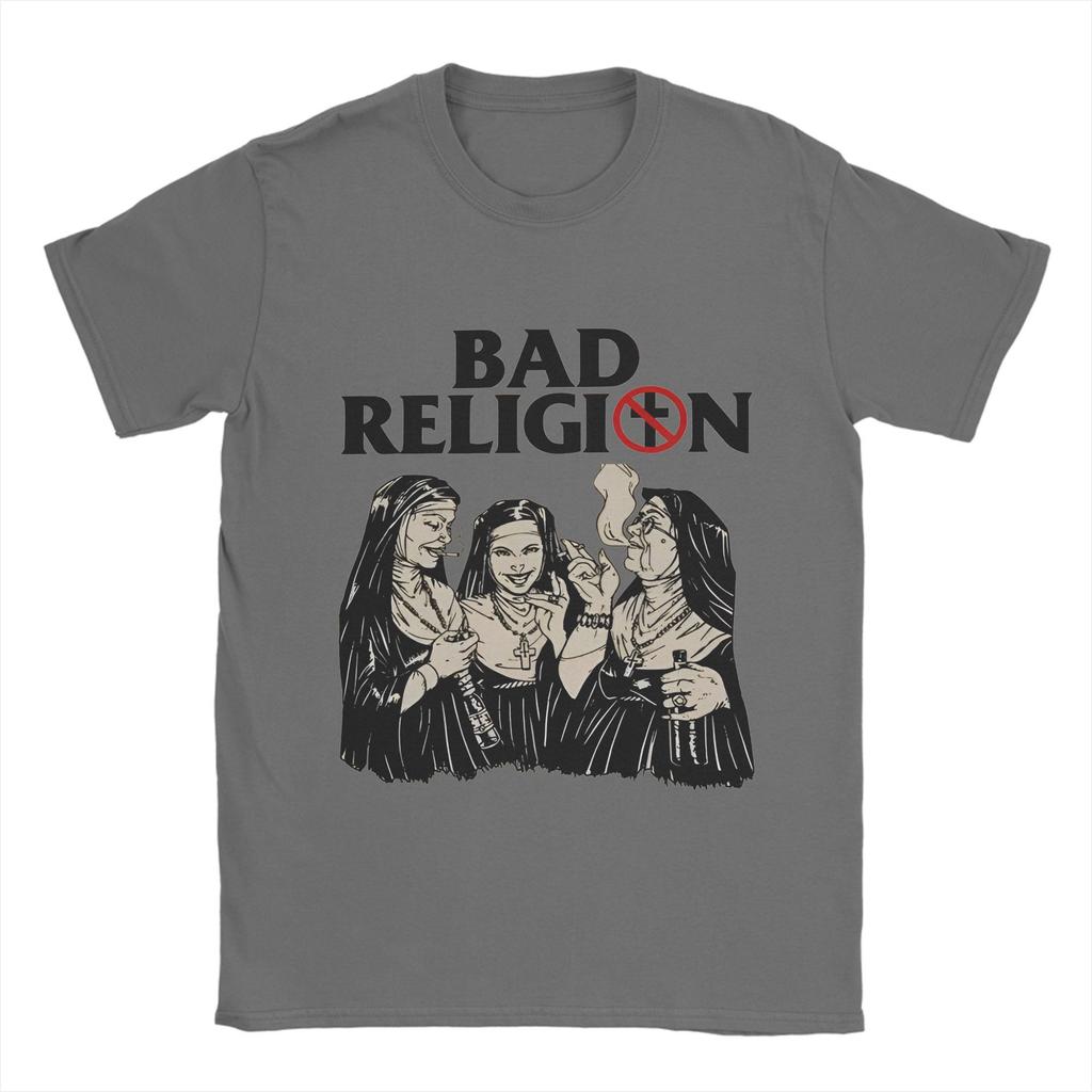 Повседневные футболки Bad Religion для мужчин с круглым вырезом, 100% хлопок, футболки с коротким рукавом, классические топы
