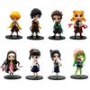 Новое аниме 13 см, фигурка убийцы демонов Nezuko Tanjirou Zenitsu Inosuke Kyoujurou Giyuu Kawaii Qposket, модель из ПВХ, игрушки, подарок для детей