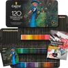 Castle Art Surprise Watercolor Pencil Set Vibrant Pigments Draw and Color At the Same Time For Adult Artists and Professionals Protective Tin Case for