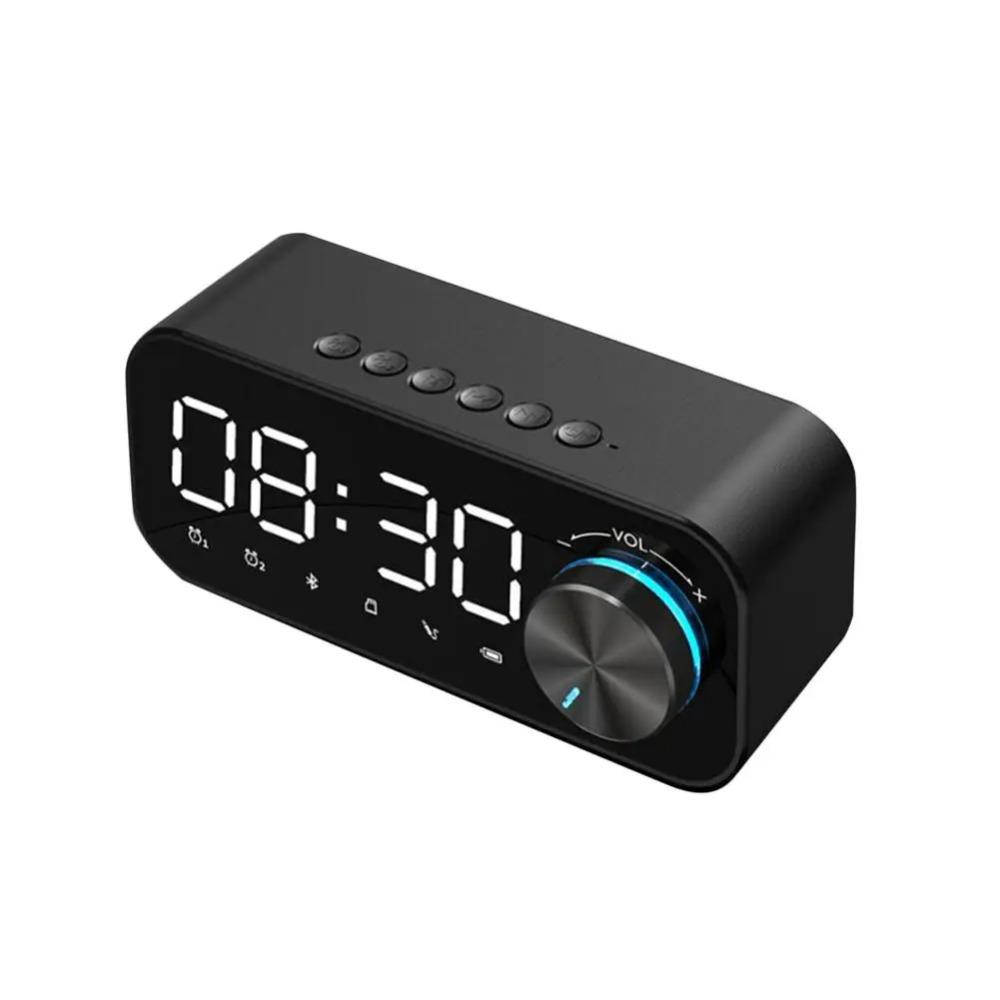 Маленький Мини-будильник Высокая громкость 2-в-1 Bluetooth-колонки Светодиодный будильник Для дома