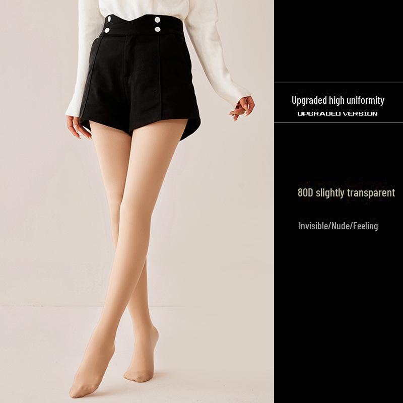 Осенние женские прозрачные черные колготки с защитой от зацепов — прочные и сексуальные для создания образа с голыми ногами