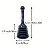 Rugged Sink and Drain Plunger | for Kitchen Sink, Bathroom Sink, Shower and Bathtub, Large Bellows for Commercial and Residential Use, Sewer Unclog