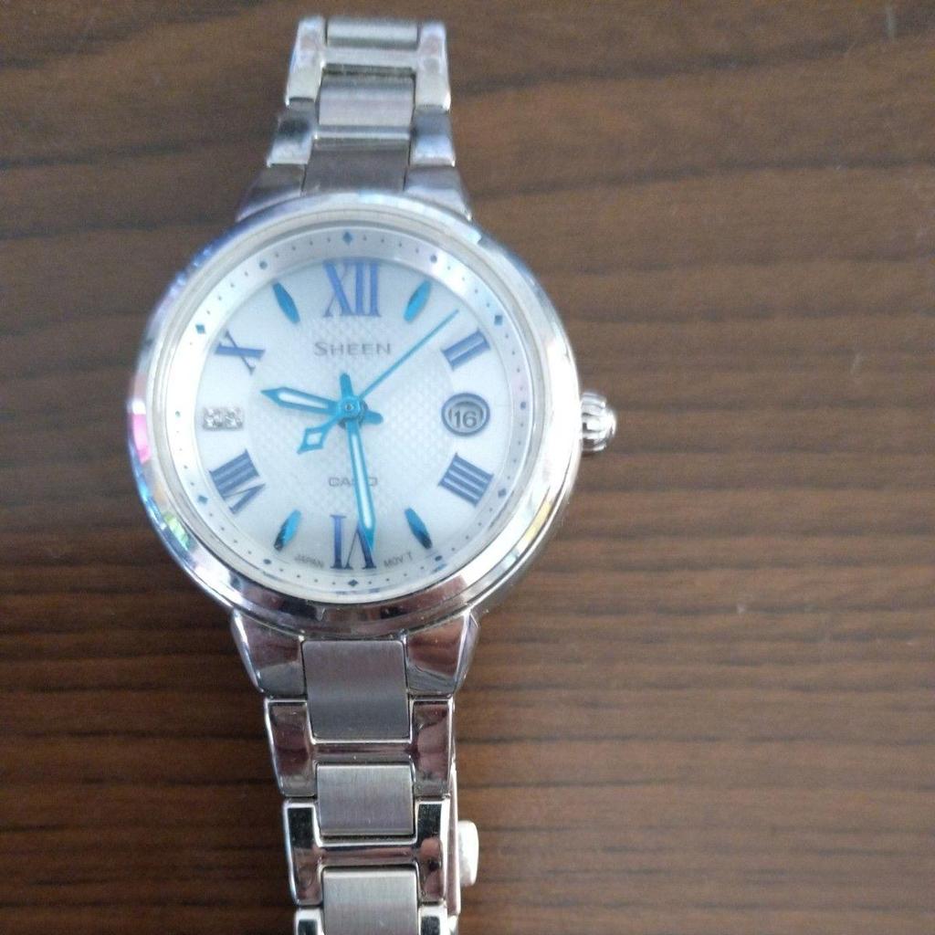 Used CASIO SHEEN Watch SHE-45 Solar Sapphire Glass