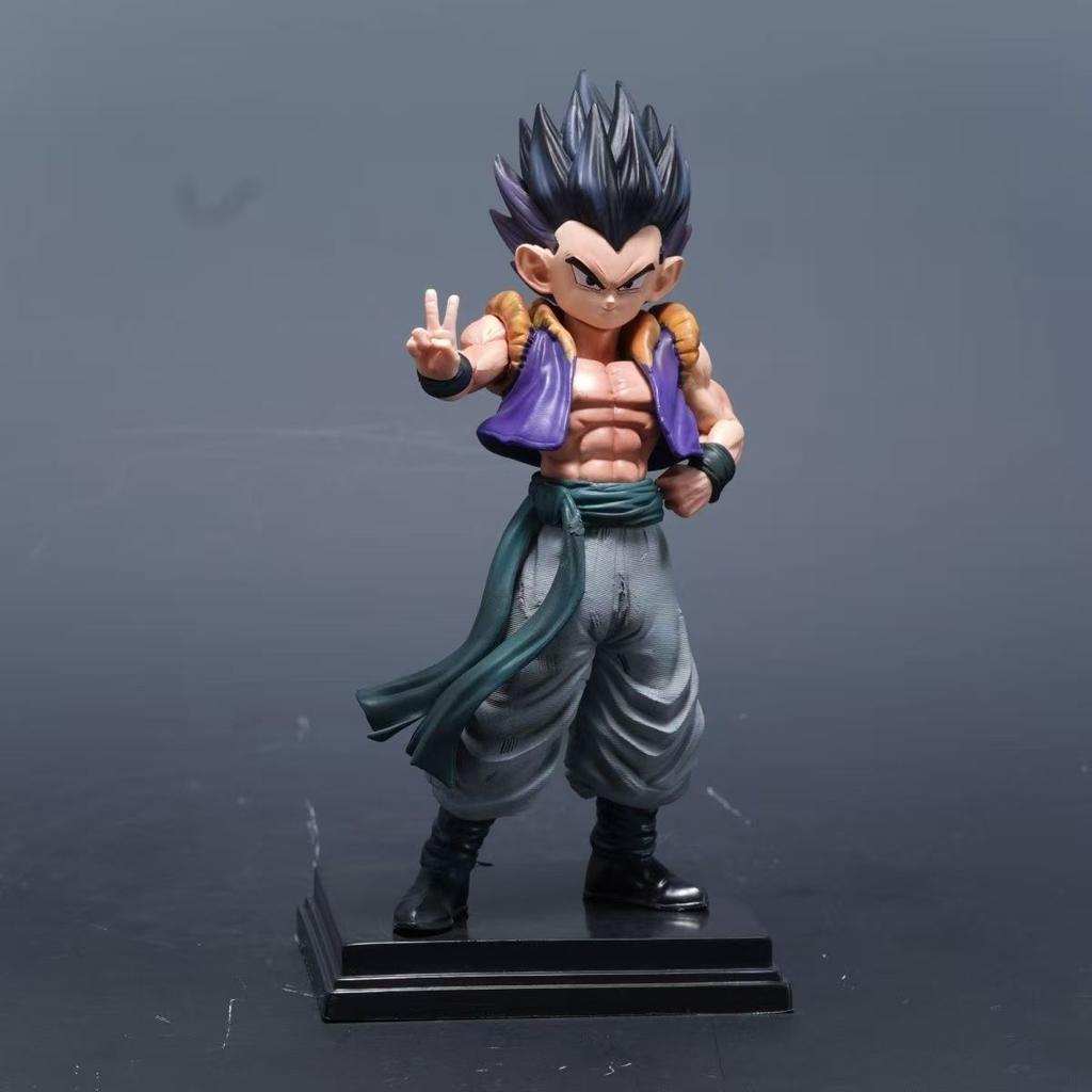 LK Studio Dragon BallZ 2% Gotenks Wukong SSj3  8.66Inch/22cm Can be Move Three heads replaceable PVC Battle Figure hot toys Gift