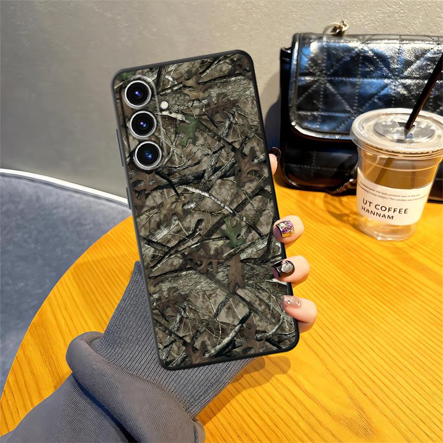 Мягкий чехол-бампер с камуфляжным рисунком для Samsung Galaxy A24 A31 A16 A21s A22 A23 A33 A34 A14 A15 A35 A41 A51 A52 A54